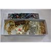Image 2 : TWO TRAYS OF VINTAE AND GLASS BEAD JEWELLRY