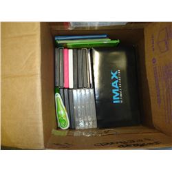 BOX OF DVDS AND LEAP FROG TAG BOOKS W/ PEN