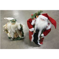 2 VINTAGE SANTAS