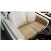Image 1 : JAYMAR WHITE LEATHER LOVE SEAT