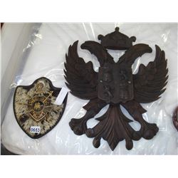 WOOD AND FUR COAT OF ARMS