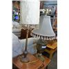 Image 2 : BRASS TABLE LAMP AND BEADED LAMP