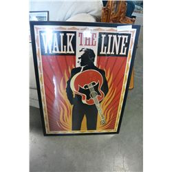 FRAMED "WALK THE LINE" JOHNNY CASH ADVERT