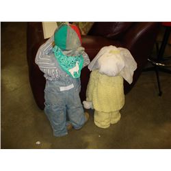 PAIR OF SHY DOLLS