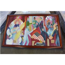 6FT X 3FT OIL ON CANVAS JOHN F. KENNEDY MEMORIAL MUSEUM DISPLAYED 1968