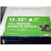Image 2 : NEW OVERSTOCK INSIGNIA 13-32 INCH FULL MOTION TV WALL MOUNT, COMPLETE, UP TO 33 LBS