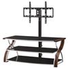 Image 1 : NEW IN BOX MODERN 3 IN 1 FLAT PANEL TV STAND, MOUNT SOLUTION FOR UP TO 65 INCH TVS