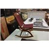 Image 3 : VINTAGE CARVED FOLDING ROCKING CHAIR