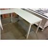 Image 3 : NEW ASHLEY FURNITURE MODERN WHITE AND GLAZED GLASS TOP L SHAPED DESK RETAIL $899