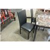 Image 4 : NEW MARBLE LOOK DINING TABLE AND 4 CHAIRS, RETAIL $799