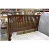 Image 7 : ASHLEY QUEENSIZE MISSION STYLE BEDFRAME AND 2 MATCHING 3 DRAWER NIGHSTANDS, RETAIL $2199, SOLID WOOD