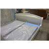 Image 5 : NEW ASHLEY SIGNATURE KINGSIZE WHITE CARVED SLEIGH BEDFRAME RETAIL $2999