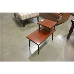 MID CENTURY MODERN BROWN SIDE TABLE