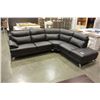 Image 5 : NEW BROWN STITCHED LEATHER 3 PIECE SECTIONAL SOFA RETAIL $4198