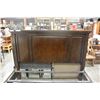 Image 2 : FLOOR MODEL ASHLEY SIGNATURE KINGSIZE DARK FINISH PANEL BEDFRAME RETAIL $2300