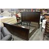 Image 6 : FLOOR MODEL ASHLEY SIGNATURE KINGSIZE DARK FINISH PANEL BEDFRAME RETAIL $2300