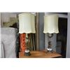 Image 1 : 2 BRASS AND MARBLE TABLE LAMPS