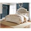 Image 1 : NEW ASHLEY SIGNATURE KINGSIZE RUSTIC BEDFRAME AND 2 MATCHING NIGHSTANDS WITH POWER/USB RETAIL $3830