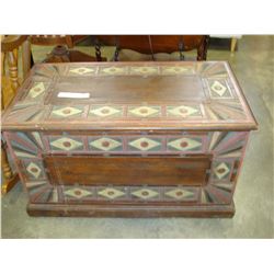 HAND CARVED STORAGE TRUNK