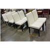 Image 1 : 8 WHITE LEATHER DINING CHAIRS