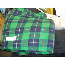 GREEN PLAID BLANKET