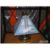 Image 1 : BLUE AND PINK STAINED GLASS LAMP