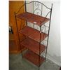 Image 2 : FOLD AWAY METAL AND WICKER SHELF