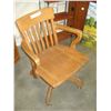 Image 1 : ROLLING WOOD OFFICE CHAIR