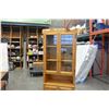 Image 2 : PINE 2 DOOR GLASS DOOR CABINET