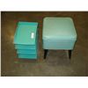 Image 1 : MID-CENTURY SEWING STORAGE STOOL AND SHELF