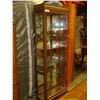 Image 1 : OAK FINISHED DISPLAY CABINET