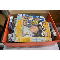 BOX OF MISC WAYNE GRETZKY CEREAL AND KD BOXES