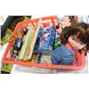 Image 2 : TOTE OF MISC TOYS AND DISNEY BOOKS AND VINTAGE MICKEY MOUSE DOLL AND OTHER DOLL 1973