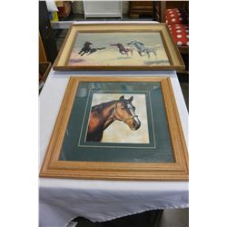 2 HORSE PRINTS