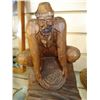 Image 2 : 2 WOOD CARVINGS - BEAVER AND MAN