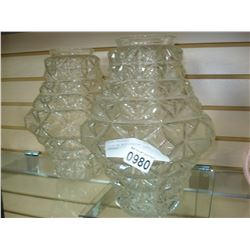 PAIR OF MID-CENTURY GLASS SHADES
