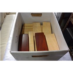 BOX OF NEW MAHOGANY CASES