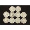 Image 1 : 10 ASSORTED 1940'S MERCURY DIMES