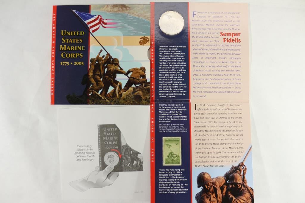 2005 Marine Corps Coin /& Stamp Set