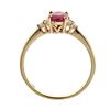 Image 3 : 0.82 ctw Ruby and Diamond Ring - 10KT Yellow Gold