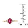 Image 4 : 0.82 ctw Ruby and Diamond Ring - 10KT Yellow Gold