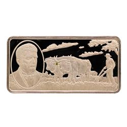 500 Grain Sterling Silver Franklin Mint 100 Greatest Americans Ingot