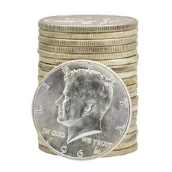Roll of (20) 1964 Brilliant Uncirculated Kennedy Half Dollars