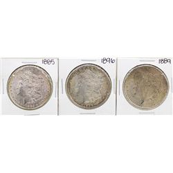 Lot of 1885, 1889, & 1896 $1 Morgan Silver Dollar Coins