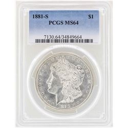 1881-S $1 Morgan Silver Dollar Coin PCGS MS64