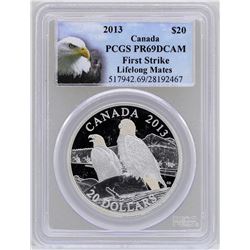 2013 $20 Canada Lifelong Mates Silver Coin PCGS PR69DCAM