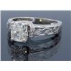 Image 7 : 18KT White Gold 1.37ctw Diamond Ring
