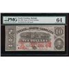 Image 1 : 1863 $10 State of North Carolina Note PMG 64