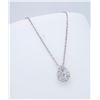 Image 4 : 14KT White Gold 0.25ctw Diamond Pendant with Chain