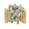 Image 1 : 14KT Two Tone Gold 0.24ctw Diamond Ring